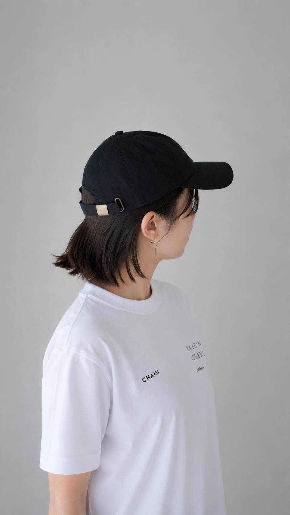 Chami Cotton Twill Cap in Black